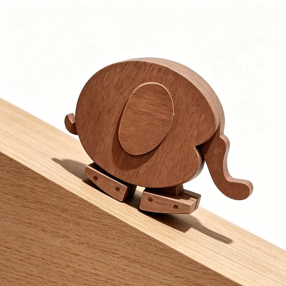 Handmade Wooden Walking Toy Animal Figurine Educational Toys Funny Mechanical Kinetic Walking Sculpture Desktop Decor Gifts