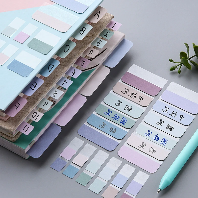 Books Page Mark Label Index Label Stickers Self Adhesive Categorized Label Tag Marker Notepad for Diary Planner Stationery