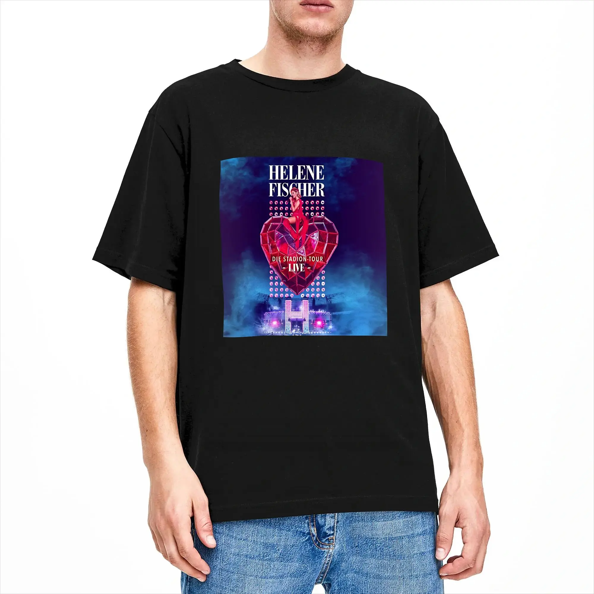 Helene Fischer Die Stadion Tour Live Album T Shirt Summer 100 Cotton T-Shirts For Men Casual Tee Shirt Short Sleeves Tees