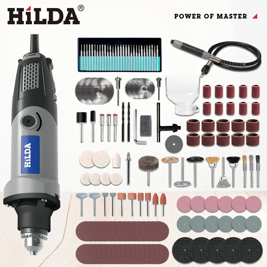 

HILDA 500W Rotary Tool Kit Variable Speed Accessories Kit Engraving Pen DIY For Jewelry Metal Glass Mini Wireless Dril ﻿