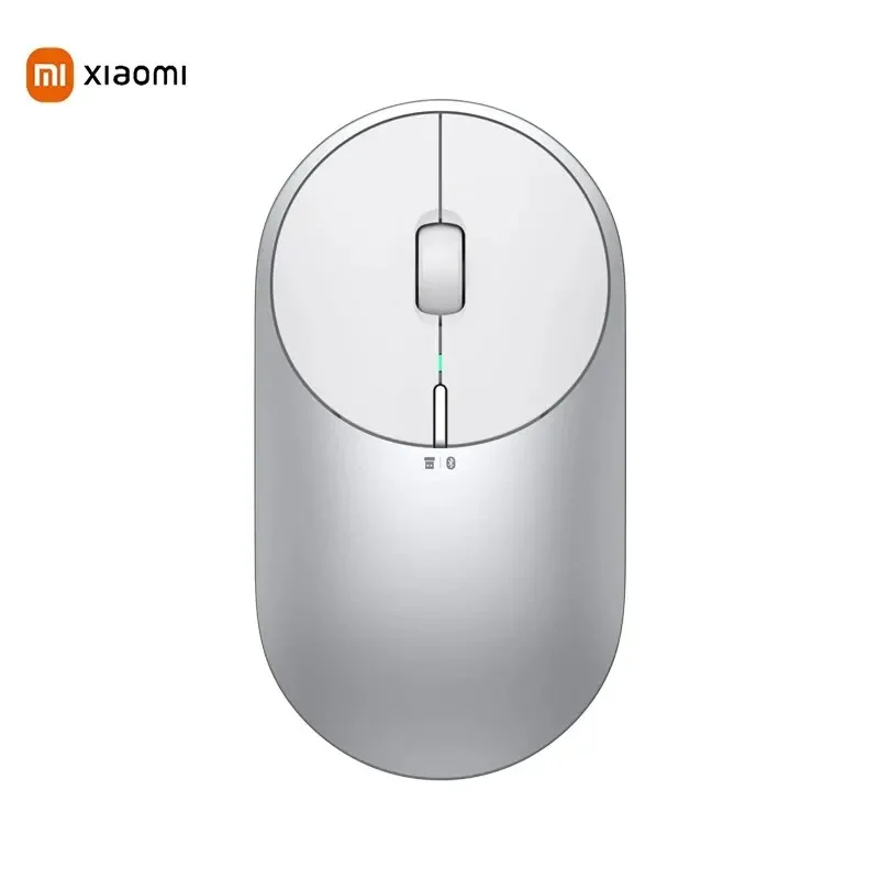 Newest Xiaomi Mi Portable Mouse 2 4-DPI 4000 2400 1800 1200 Bluetooth-compatible RF2.4 Aluminium Metal ABS Windows 10 Android