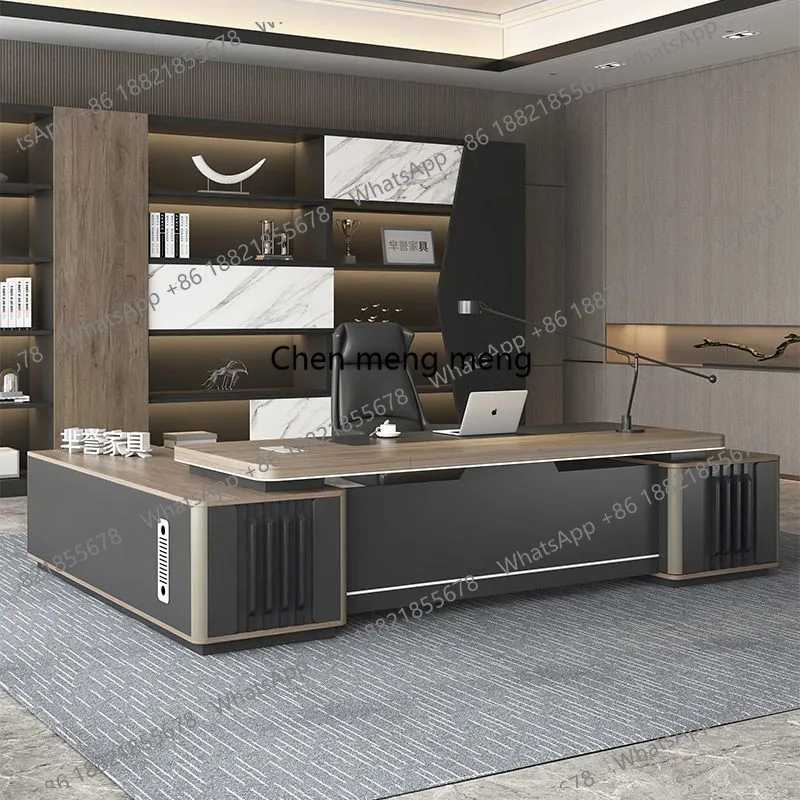 Boss office desk and chair combination simple modern president desk manager desk light luxury office furniture
