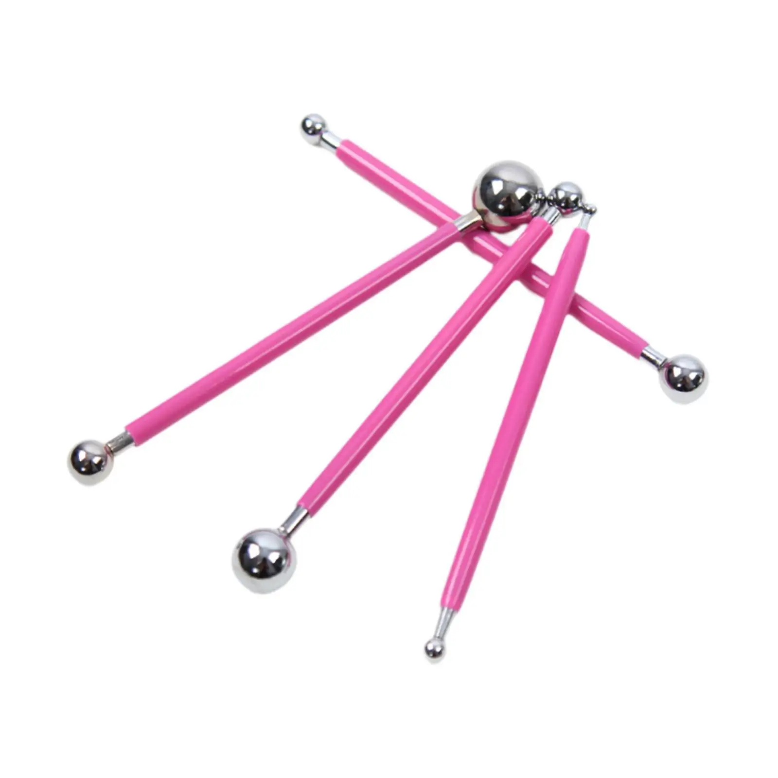 Polymer Clay Modeling Ball Stylus Dotting Tools Metal Plastic Set for Pottery Sculpture and Nail Art Designs