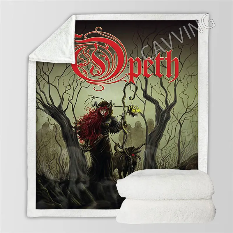 Opeth Rock  3D Printed Sherpa Blanket Rectangle Blanket Textiles Fleece Wearable Blanket Throw Blanket  Home Decor h02