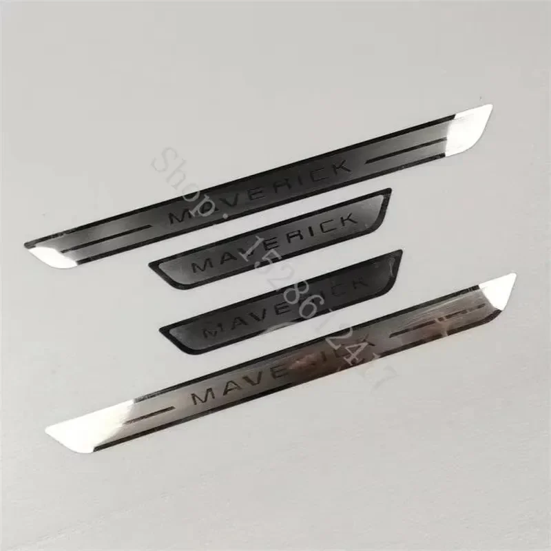 For Ford Maverick 2022~2025 stainless car door sill protector Thresholds car door guard Stickers Accessories door edg guard