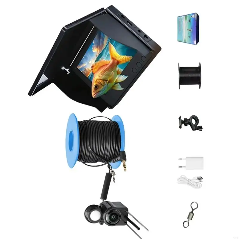 

J2HE Underwater Fishing Camera Fishing Camera for Boats Lake Ice Fishing Wide Angles 1080P Fish Finder Camera
