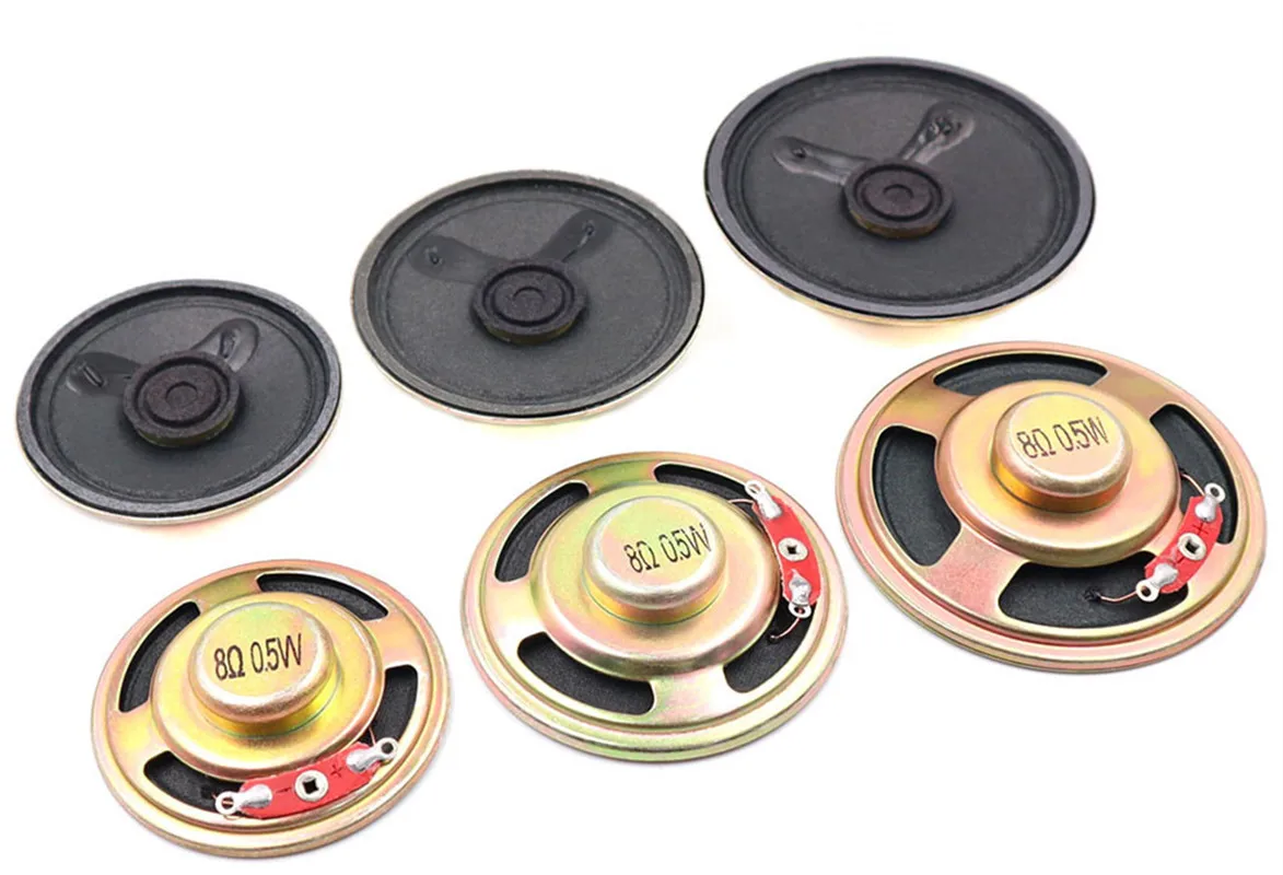 2pcs 8 ohms 8R 0.5W 1W 2W 3W Ultra-thin Horn speaker 40mm 50mm 57mm 66mm 77mm Diameter Loudspeaker Loud Speaker