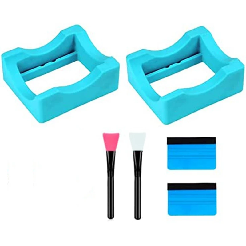 

2PACK Cup Cradle For Tumbler With Built-In Slot Silicone Lake Blue For Crafts Use To Apply Vinyl Decals