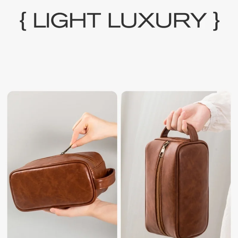

New Trend Retro Handheld Storage Bag, Large Capacity Portable Travel Makeup Bag for Men Women, Toiletry Organizer