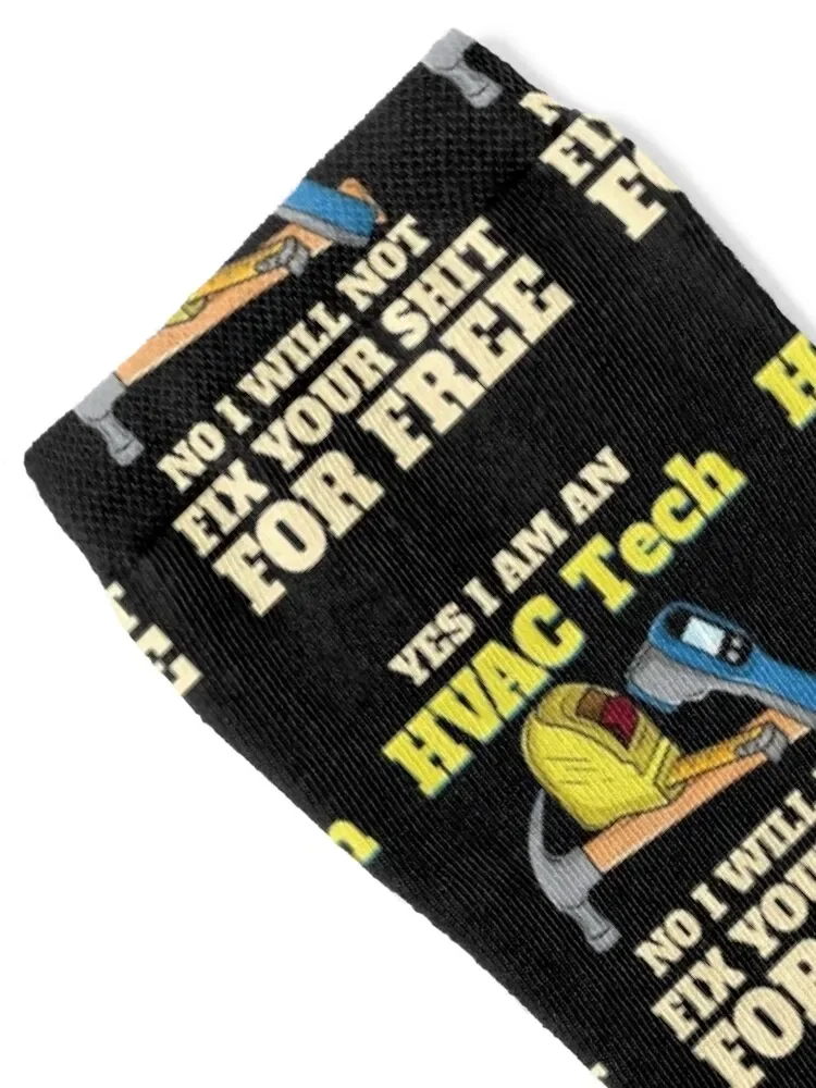 HVAC Tech Will Not Fix For Free Technician Tools Socks soccer anti-slip funny gift Women Socks Men's