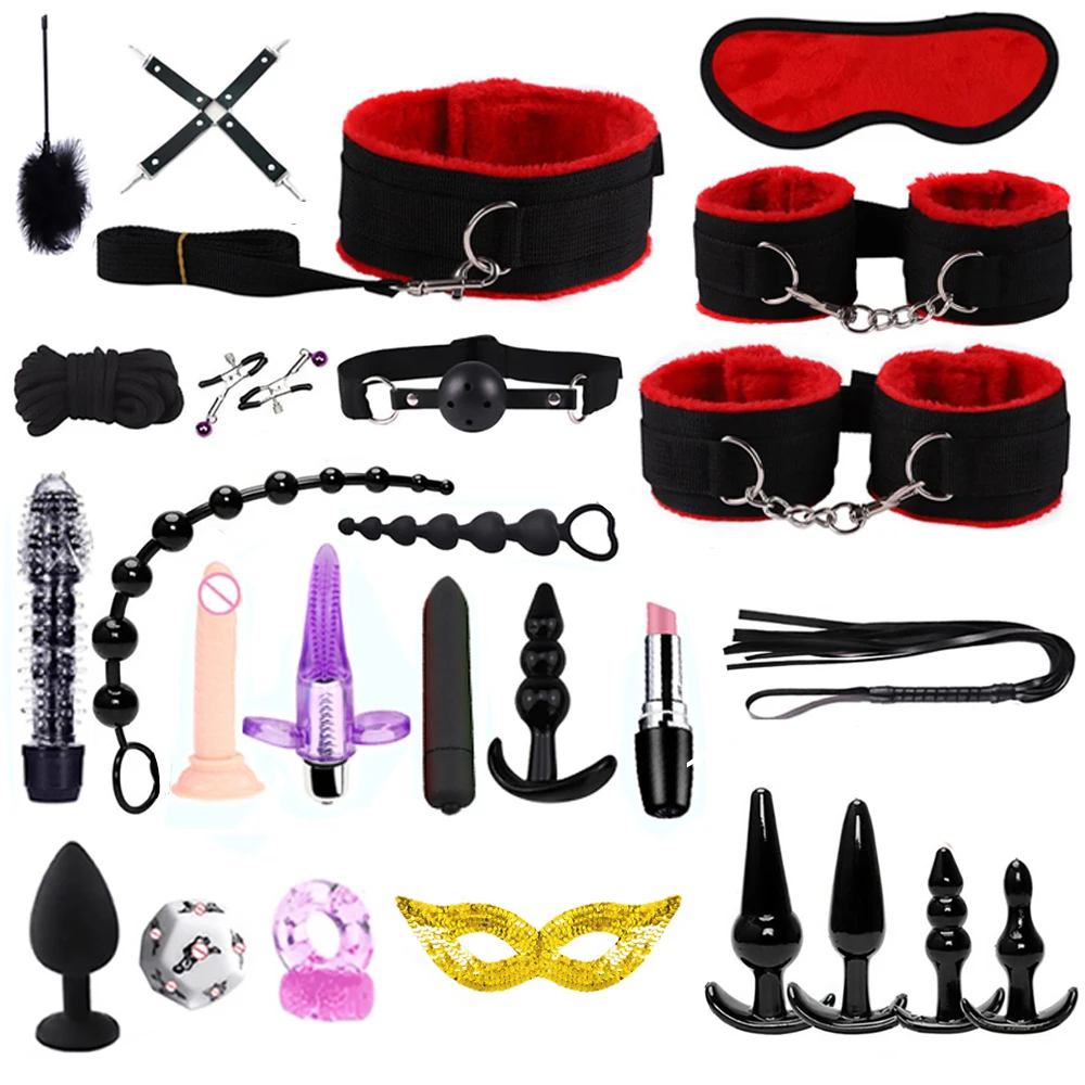 Sex Toys Voor Vrouwen Stellen Volwassenen 18 Bondage Gear Handboeien Sex Games Sexshop Erotische Accessoires Anaal Plug Vibrators Masker