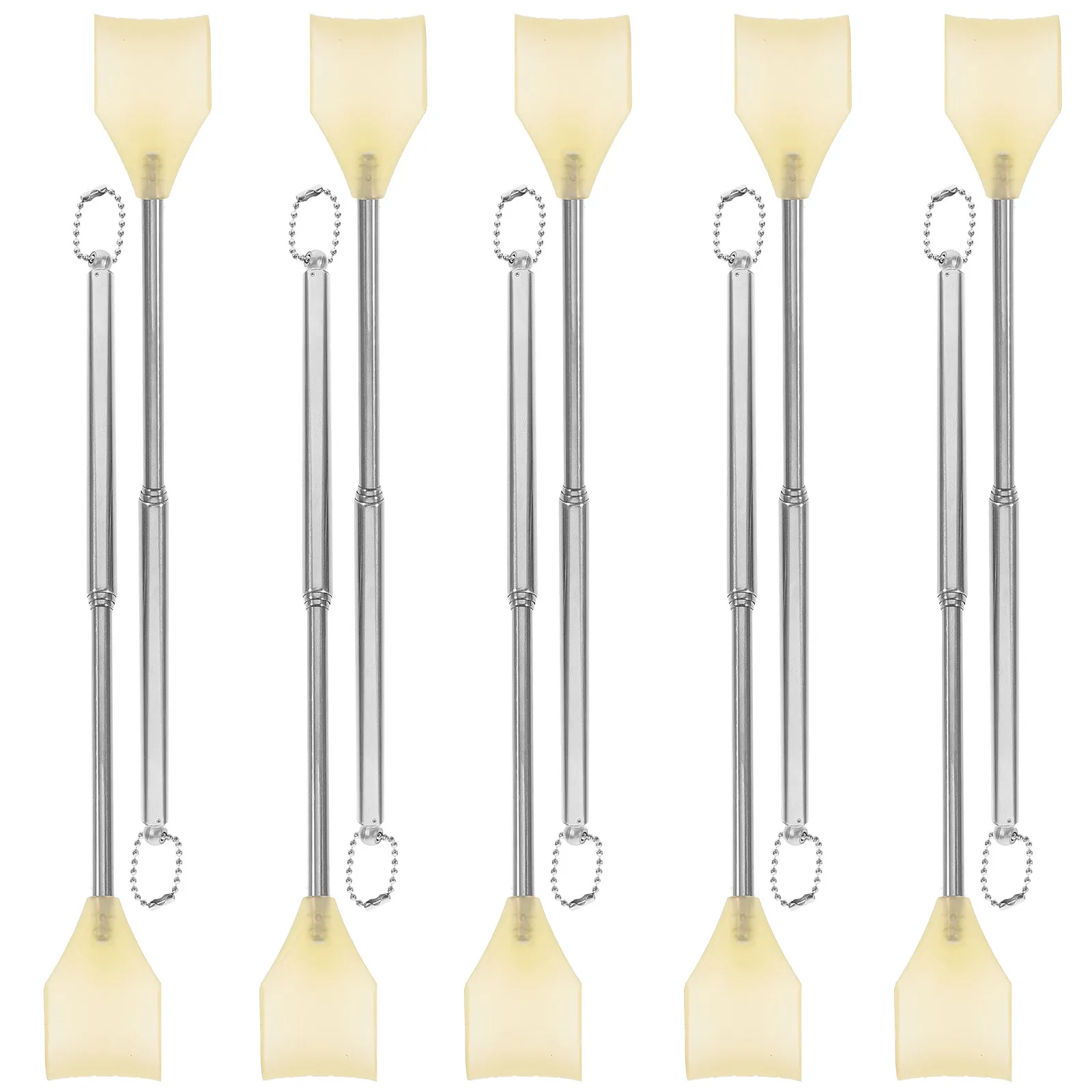 10Pcs Back Scratcher Retractable Stainless Steel Long Handle Portable Itching Relief Massage Tool for Outdoor Use