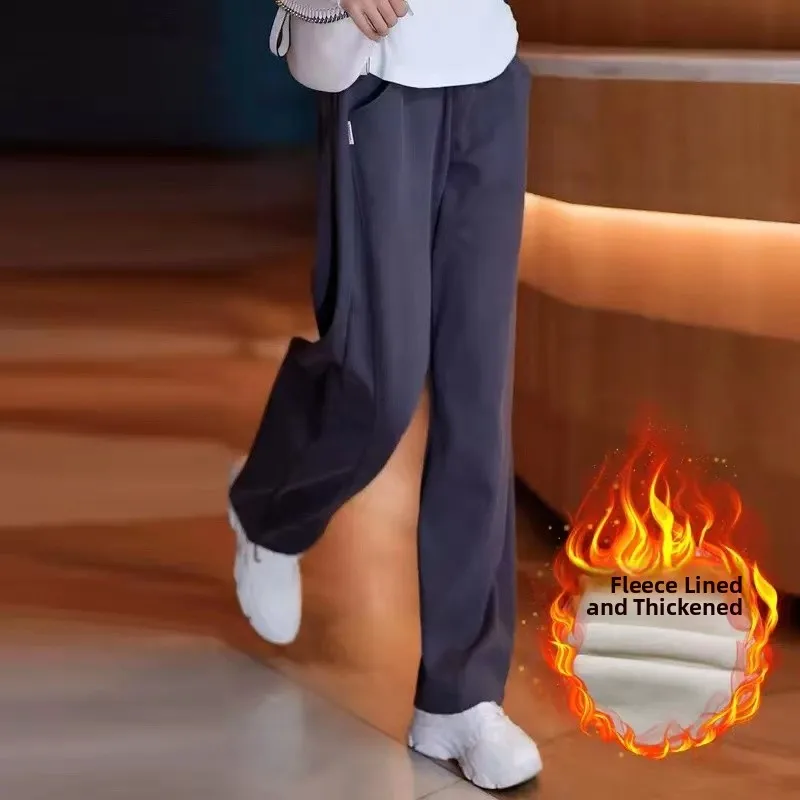 Pantalon taille haute à jambes larges, ample, décontracté, droit, Spor, japonais, grande taille, Long, automne hiver