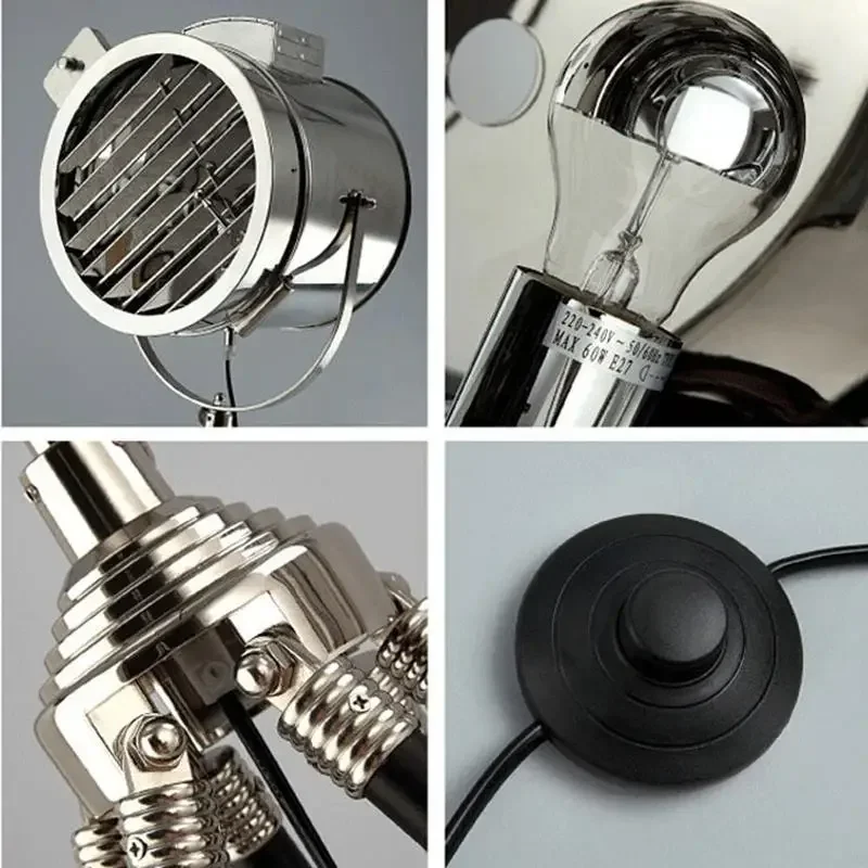 Nordic Creative Designer Stainless Steel Floor Lamp Restaurant Living Room Studio Retro Metal Led Light Home Decoration Lighting