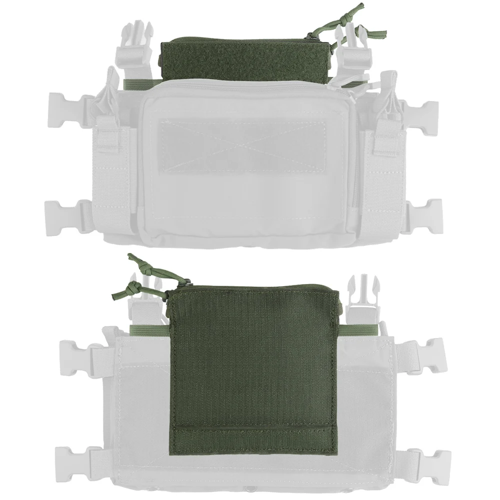 

Airsoft Vest Magazine Front Panel Built-in Bag Tactical Chest Rig Plate Carrier Internal Admin Pouch Hook Loop Storage Pocket