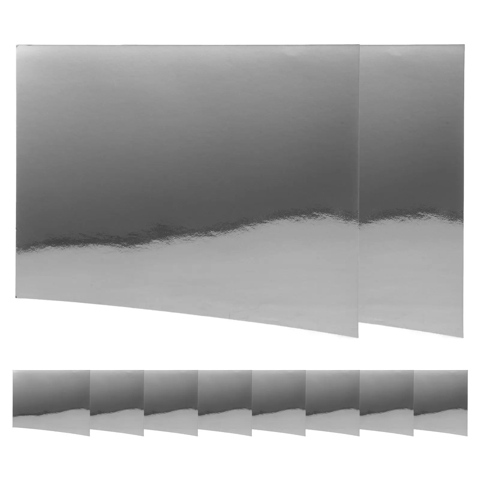 

10 Sheets A4 Silver Foil Cardstock Mirror Shimmer Paper Decorative Craft Sheet for DIY Card Making Scrapbooking Childrens Art
