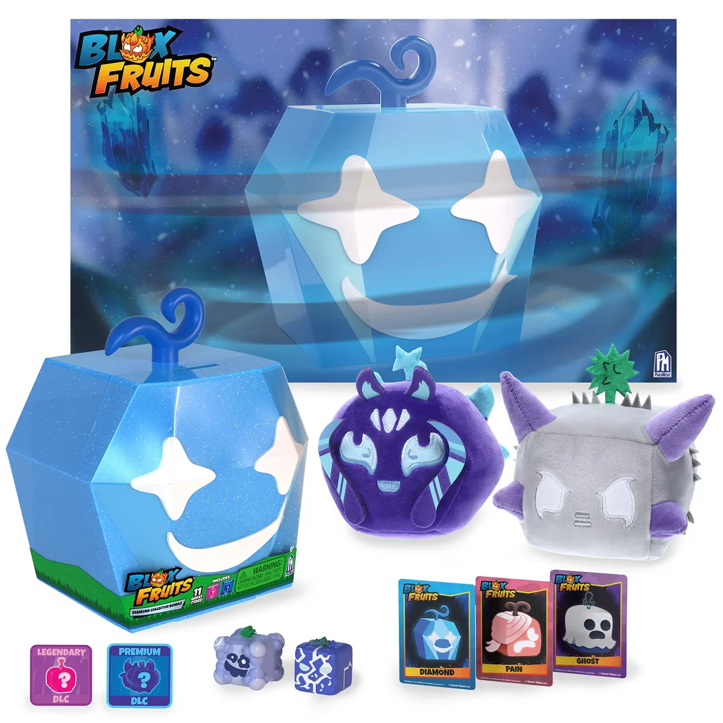 

Набор бриллиантов Blox Fruit Bundle, включая оригинальную плюшевую игрушку с загадочной фигуркой DLC