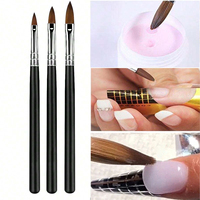 3/5PCS Acrylic Nail Brushes Set For Acrylic Powder Nail Glue Acrylic Application/Extension/Carving Nail Professional Brushes 15/