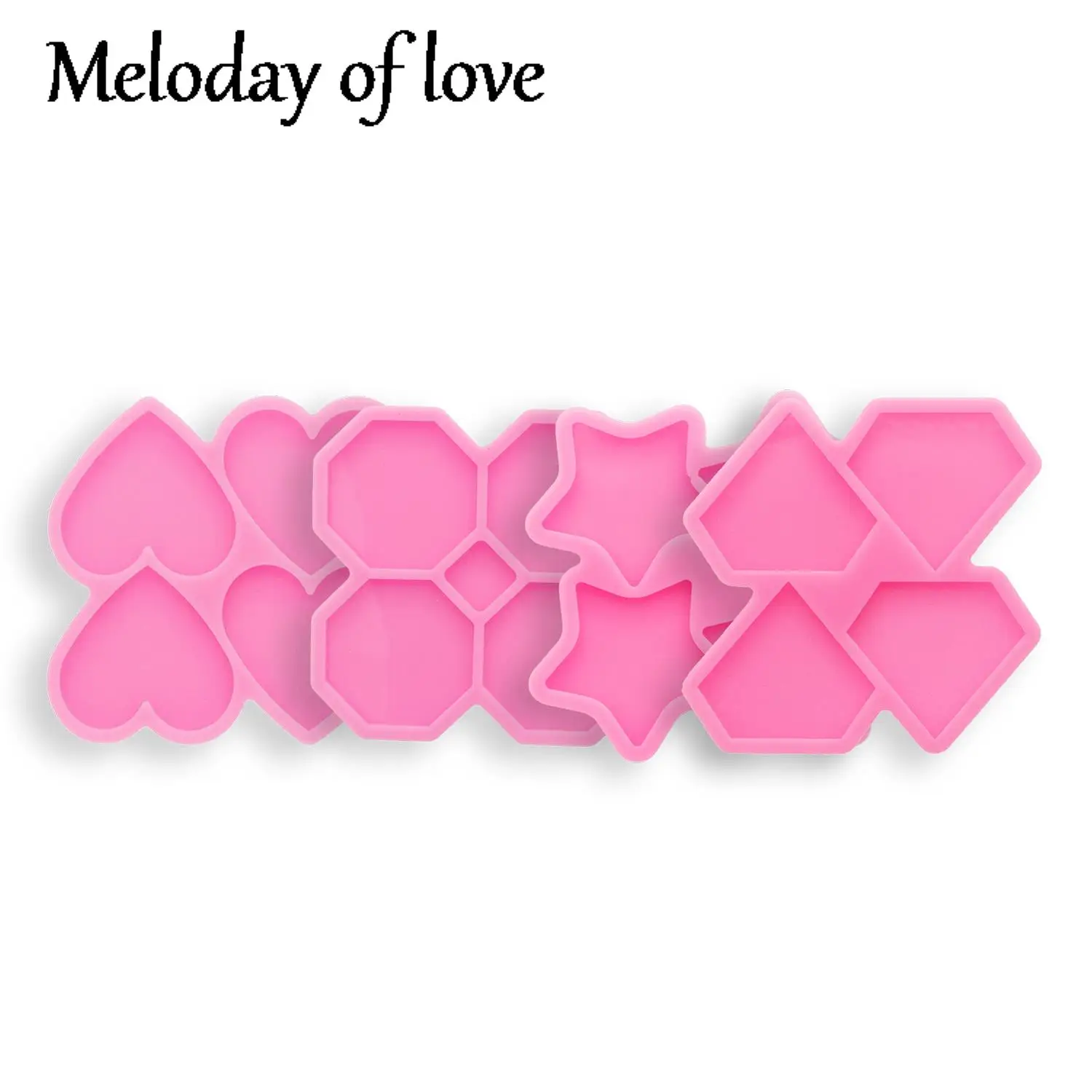 1.7in Heart/Square/Hexagon/Octagon/Star/Irregular Circle Geoda Socket Epoxy Molds, Silicone Resin Phone Grip Mold DY01026