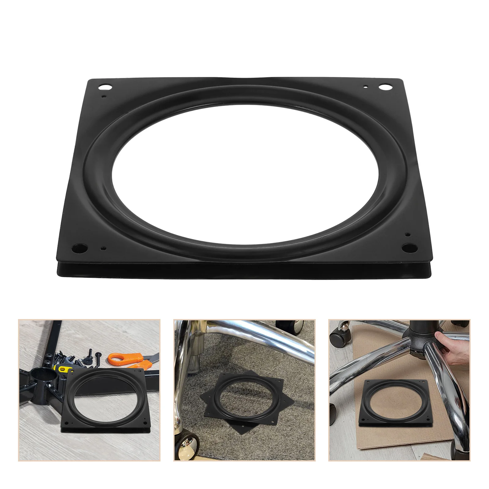 

Turntable Bearings Hollow Square Rotating Plate Swivel Plate for Kitchen Storage Rack Display Stand Lazy Susan Cabinet Hardware