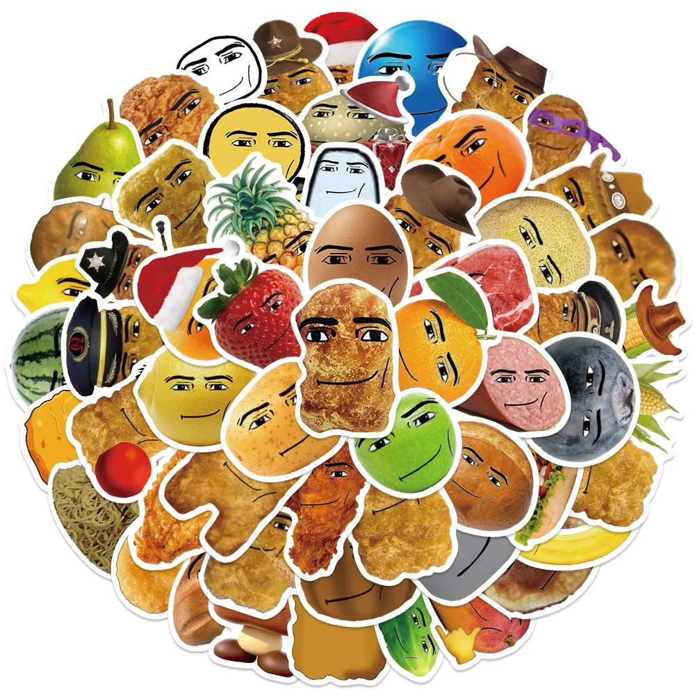 10/50/200 Stück Niedliche Robloxs Gesichtsaufkleber Chicken Nugget Meme DIY Aufkleber Scrapbooking Handy Gepäck Skateboard Wasserdichte Aufkleber