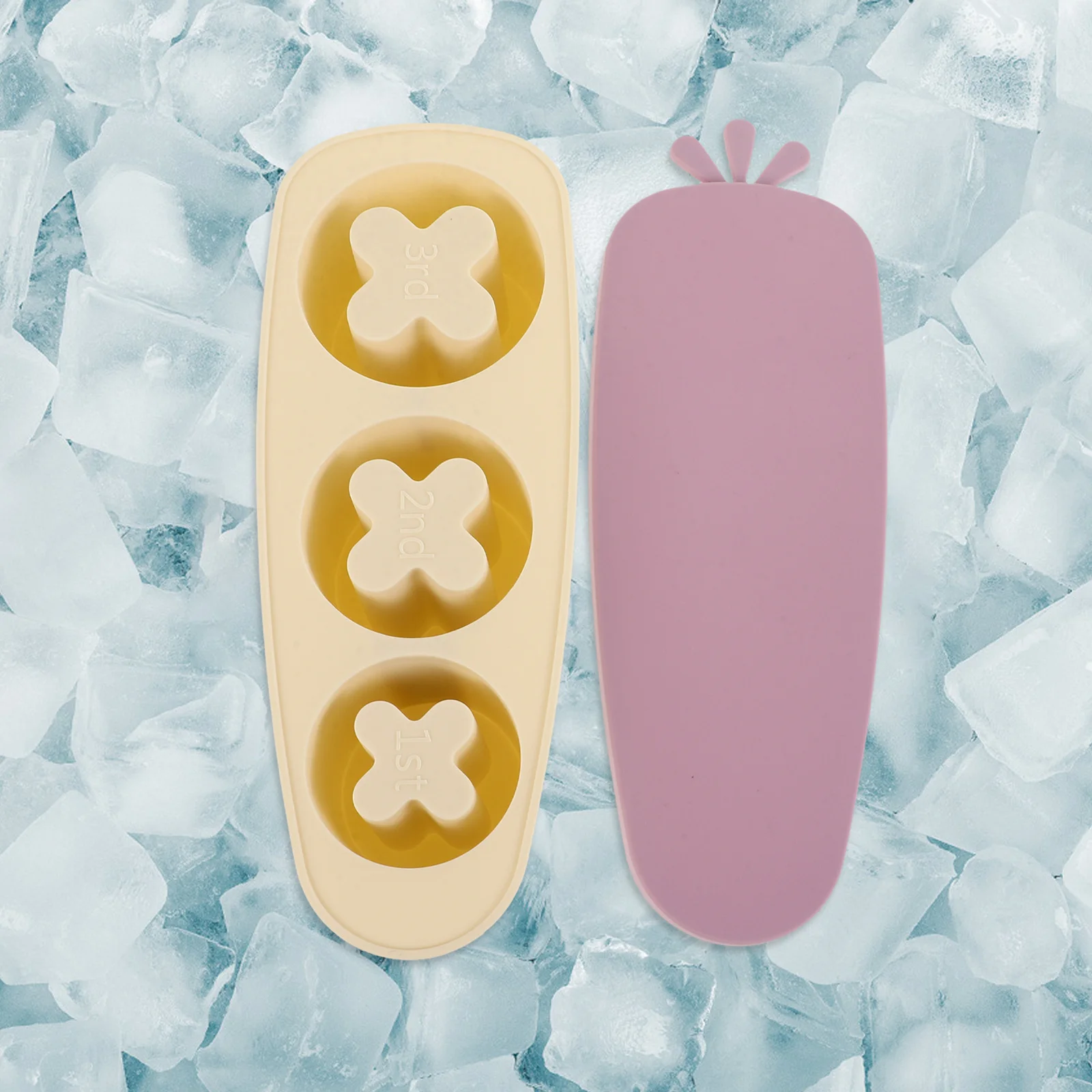 

Silicone Ice Cube Tray Large Capacity Cylinder Mold for Tumbler Cup Cocktails Whiskey Drinks Reusable Ice Maker with Lid