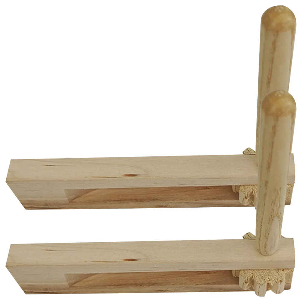 4 قطع من صانعات الضوضاء الخشبية للتعليم المبكر، صنجات دوارة آمنة وسهلة الاستخدام لزيادة الفائدة #4