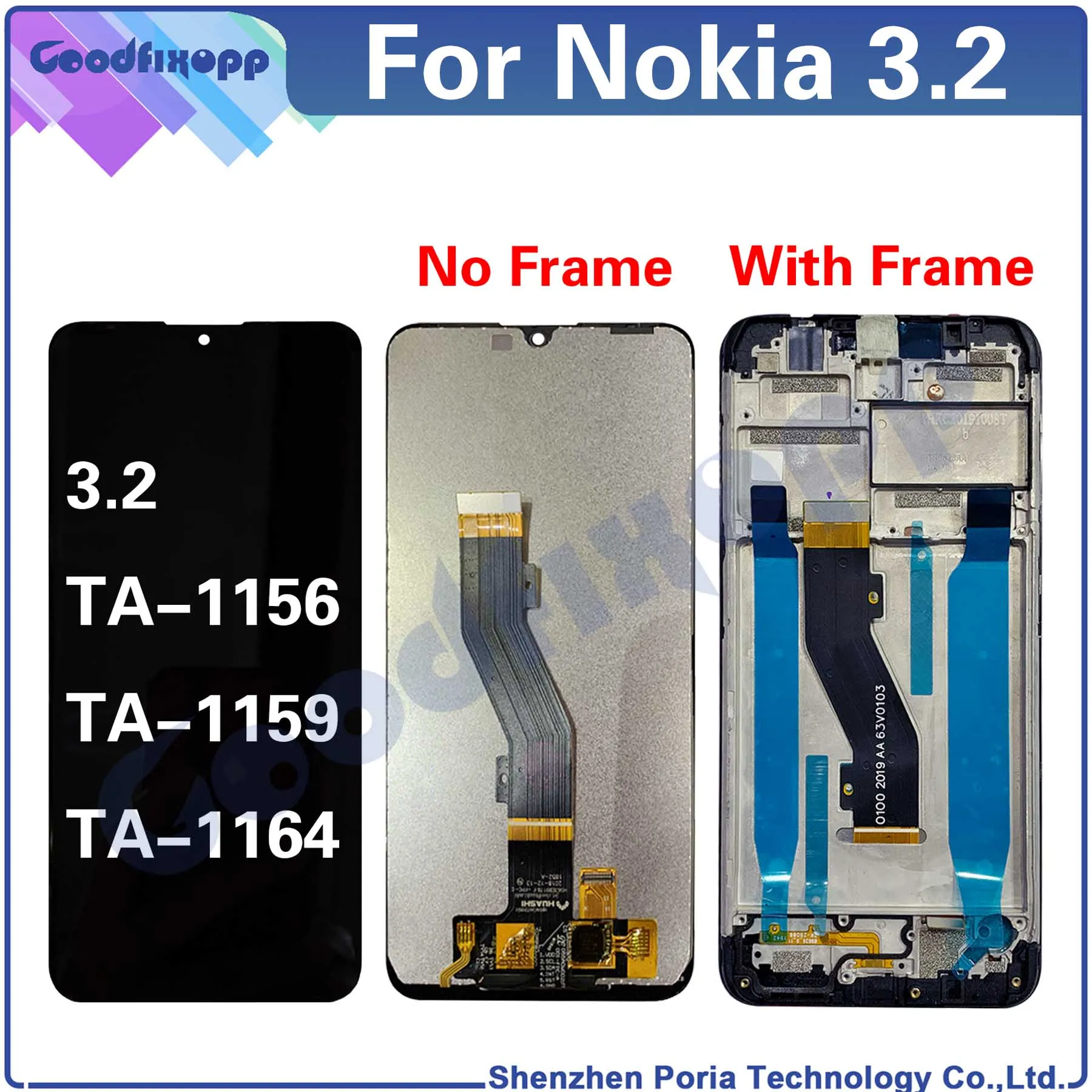 

For Nokia 3.2 TA-1156 TA-1159 TA-1164 LCD Display Touch Screen Digitizer Assembly Repair Parts Replacement