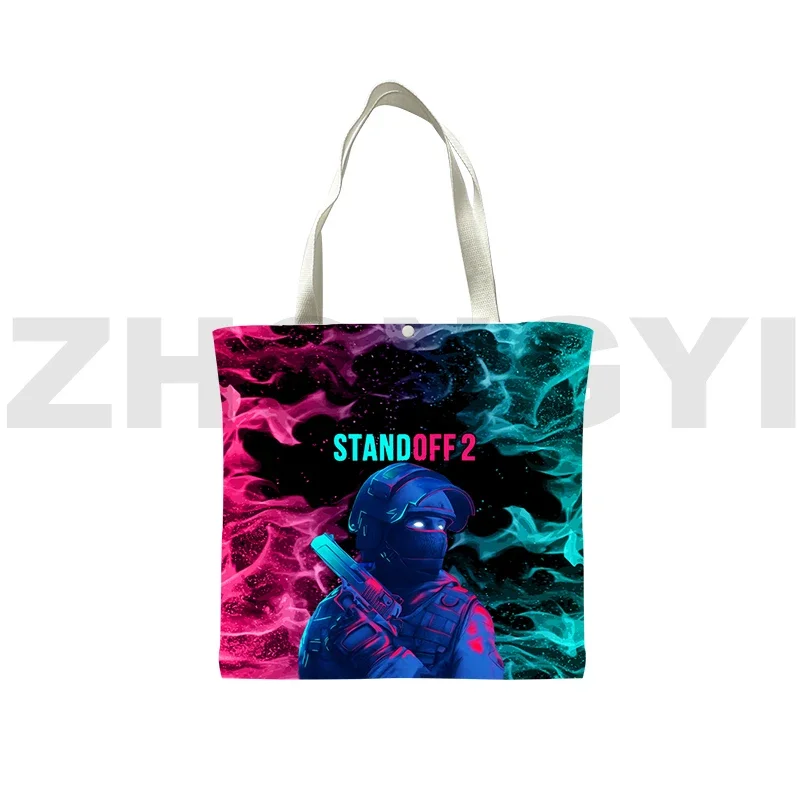 New Shooting War Game Standoff 2 Handbag for Women Lightweight Portable Travel Shoulder Bag 3D Anime Tote Bag Large Shopping Bag