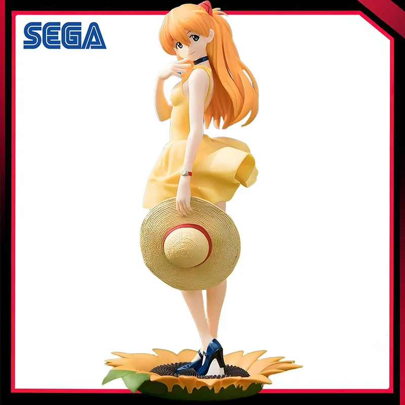 

In Stock Original SEGA Luminasta EVA Asuka Langley Soryu Summer Dress Ver.2 Neon Genesis Evangelion Anime Figure Model Toys 24Cm