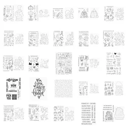 New 2022 Aninals Friends Words Cutting Dies and Clear Stamp Scrapbooking For Paper Making  Embossing Frame Card Craft