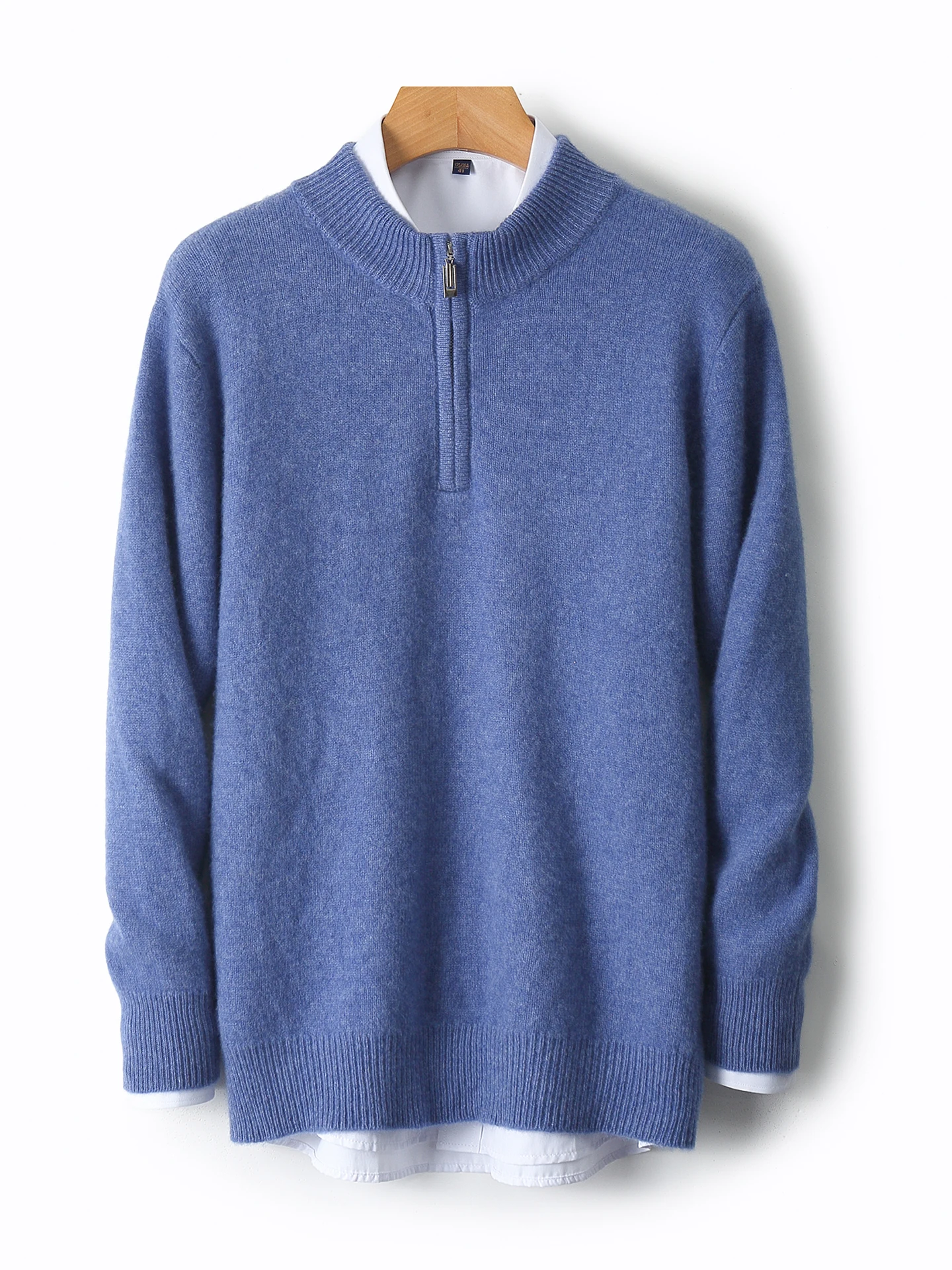 Classic Autumn Winter Man Sweater Smart Casual 100% Merino Wool Knitwear Thick Pullover Long Sleeve Clothing Tops Men's Jumper