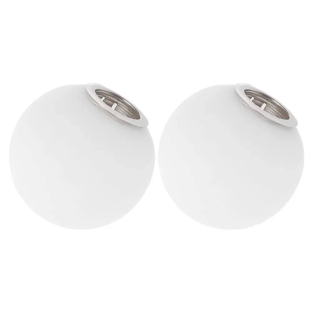 80mm 2pcs White Glass Globe Lamp Shade Replacement G9 Glass Shades For Light Fixtures Frosted Pendant Light Glass Lampshade