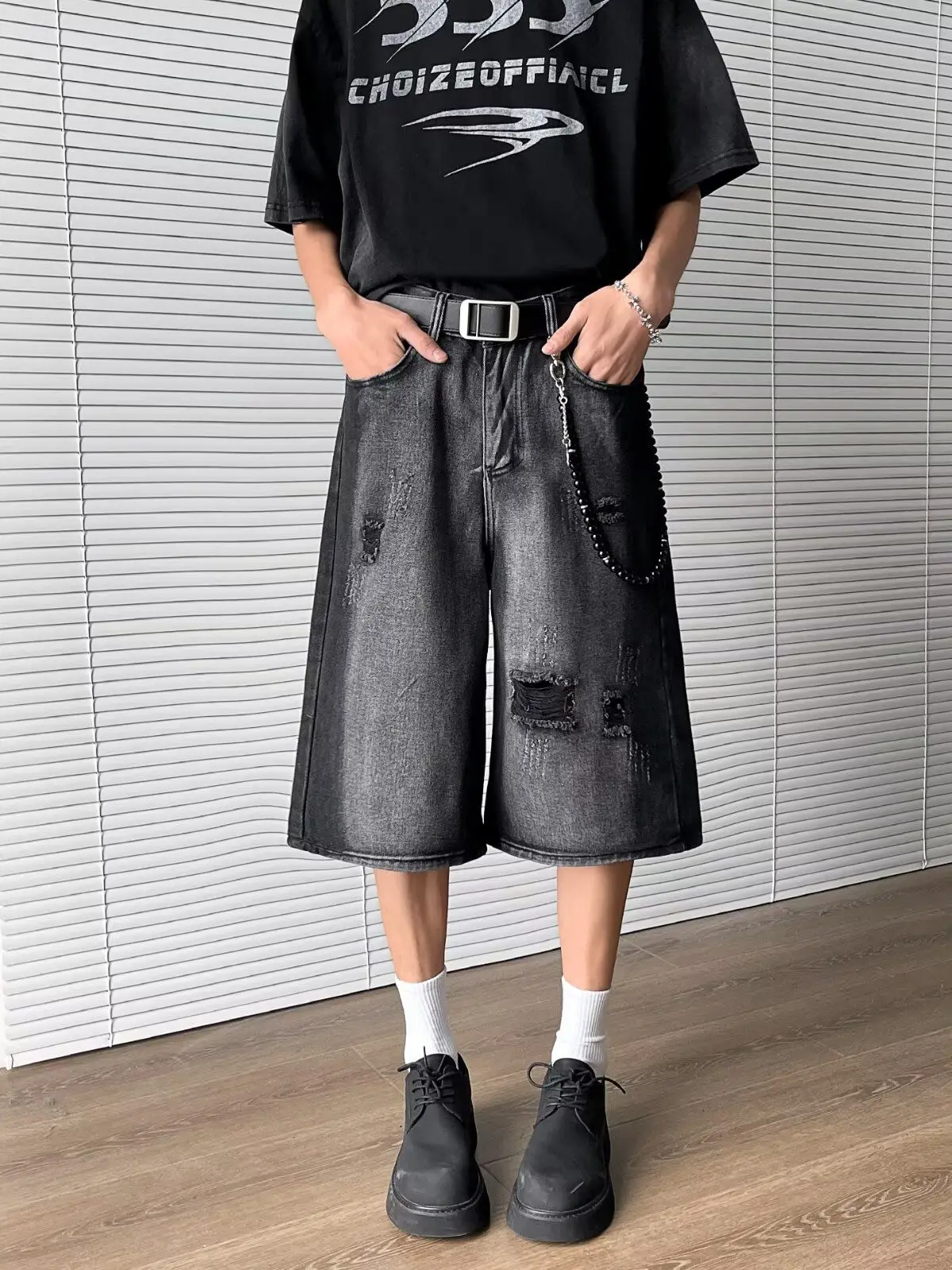 

Мужские летние джинсы High Street с эффектом тай-дай и рваными элементами, винтажный стиль, прямой крой, широкие штанины 7 дюймов, модные джинсы с эффектом потертости