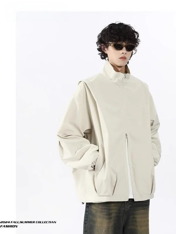 

Men's Oversized Pilot Jaet Windproof Fce Youth Faion Spring Autumn Winter Outerwear ABFR Functional Sle Beige