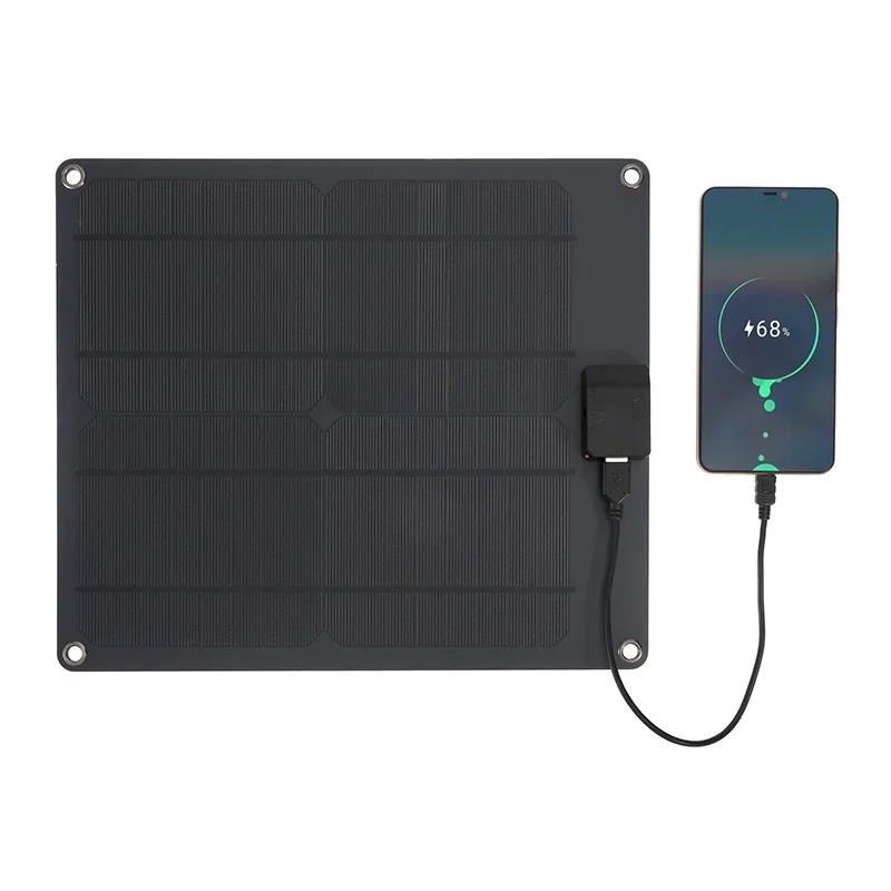 Flexible 100W 5V Waterproof Solar Panel Portable USB +Type C Power Battery Charger for Outdoor Camping Solar Cells Charging