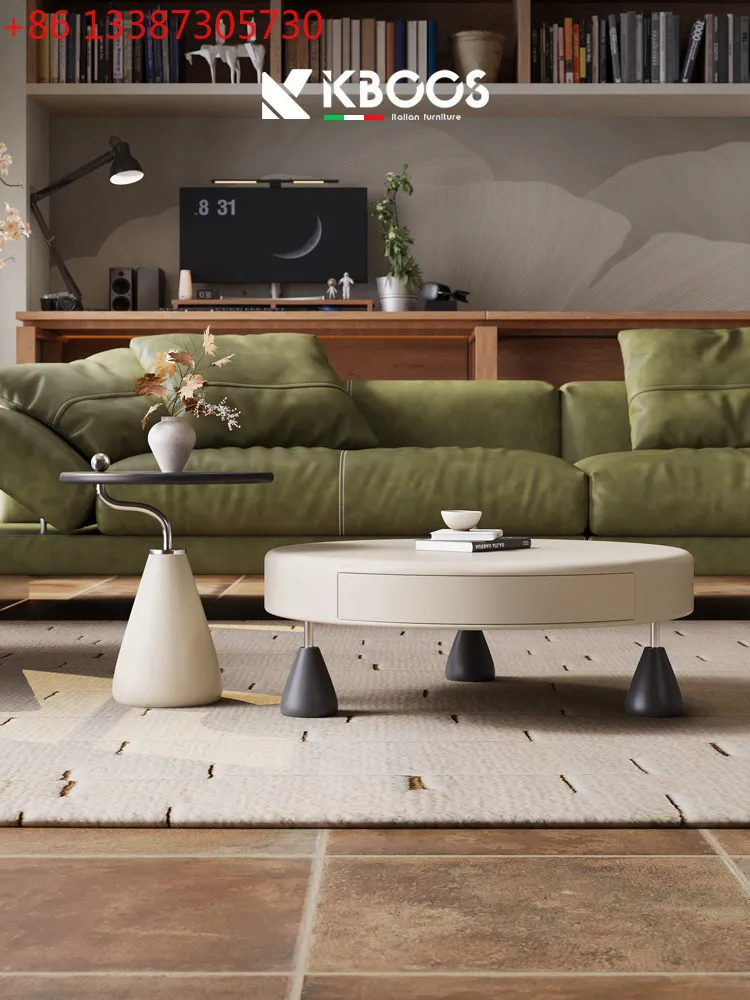

Cream wind creative coffee table combination high-end small apartment living room home