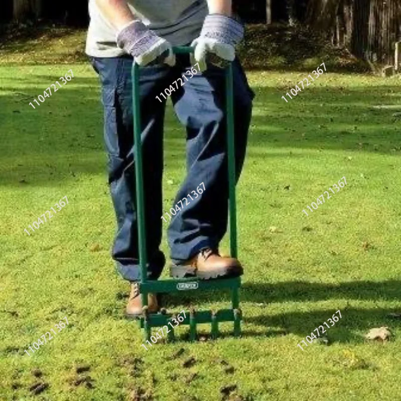 Lawn punch, scarifier, soil remover, football field lawn maintenance