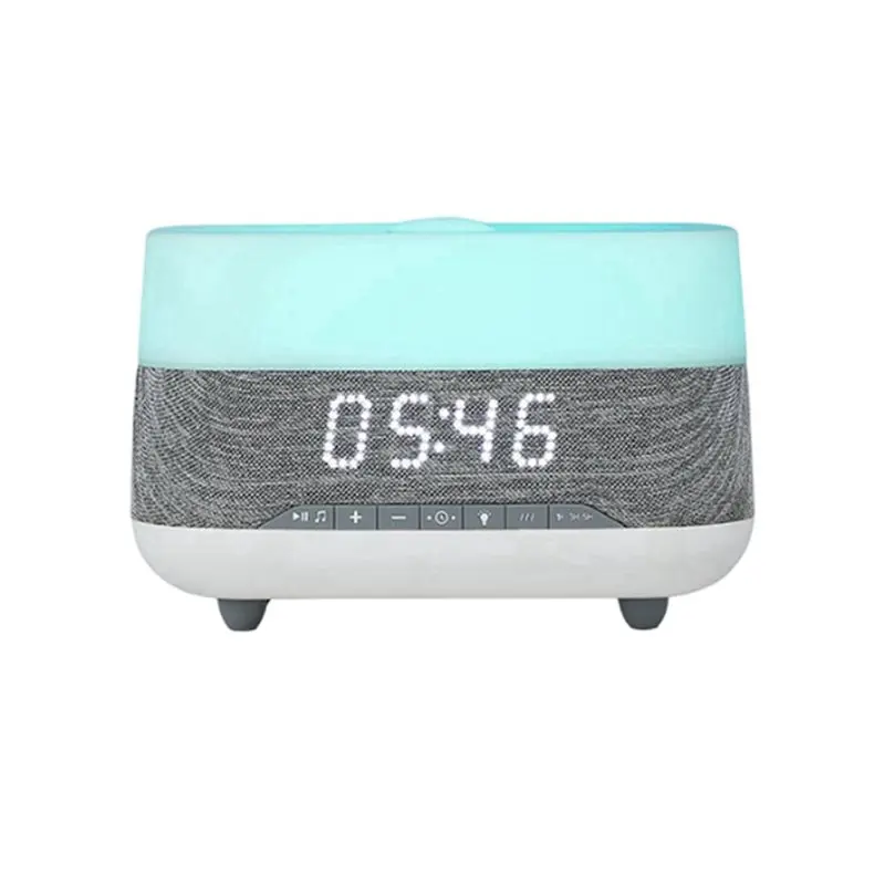 

B64B-Essential Oil Aroma Diffuser Ultrasonic Air Humidifier Mist Maker EU Plug With Night Light Bluetooth-Compatible Audio Clock