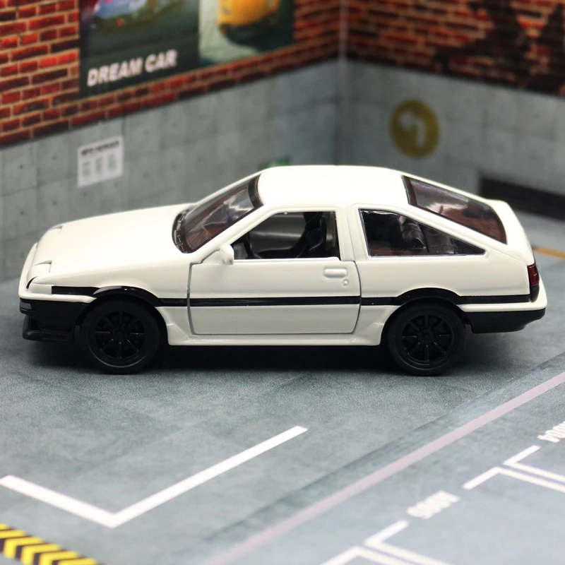 1/37 Toyota AE86 Modello di auto sportiva in lega Pressofuso in metallo Auto da corsa Veicoli Modello di simulazione Collezione in scala in