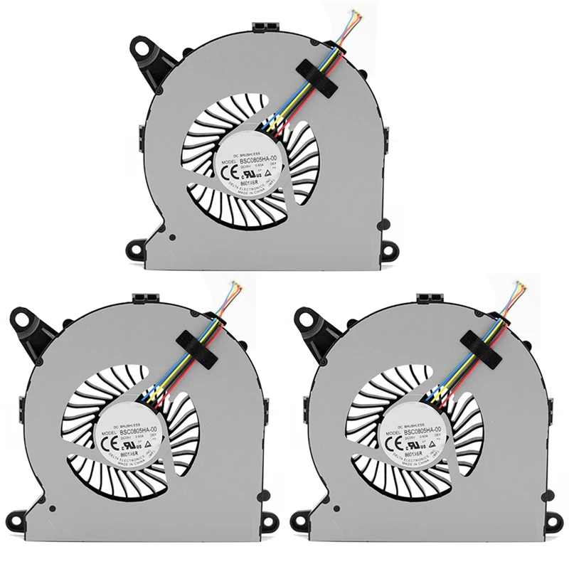 Ventilador de refrigeración de CPU para NUC8I7BEH, NUC8, I3, I5, I7, BSC0805HA-00, DC05V, 0.60A, 1Z24L9R, 4 pines, 3 uds.