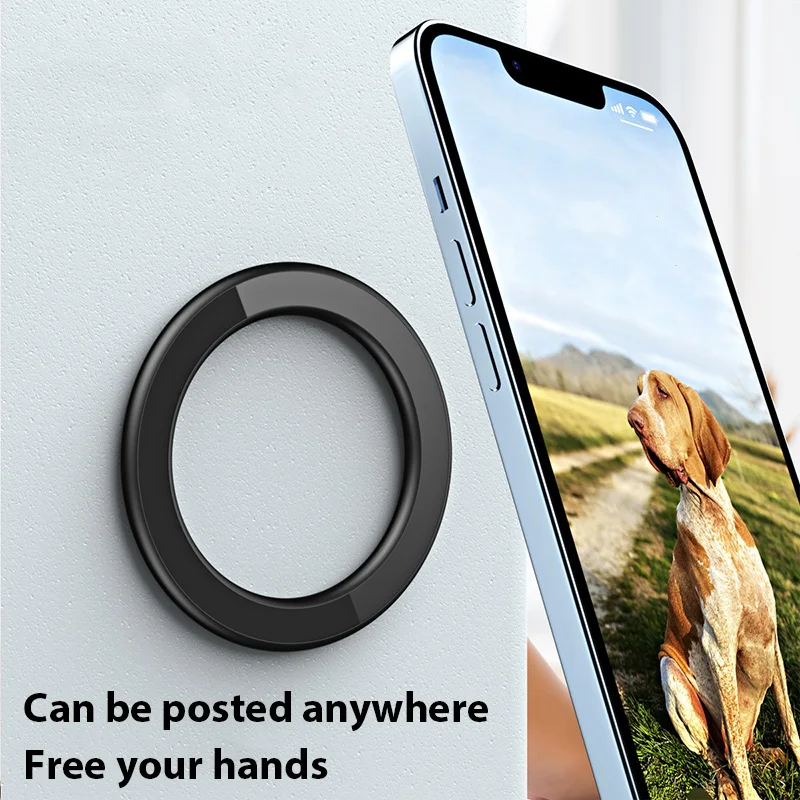 Magnetyczny uchwyt pierścieniowy do iPhone 16 15 14 13 12 Magnetyczny uchwyt ścienny na telefon komórkowy Magnetyczny uchwyt samochodowy Magsafe Uniwersalny