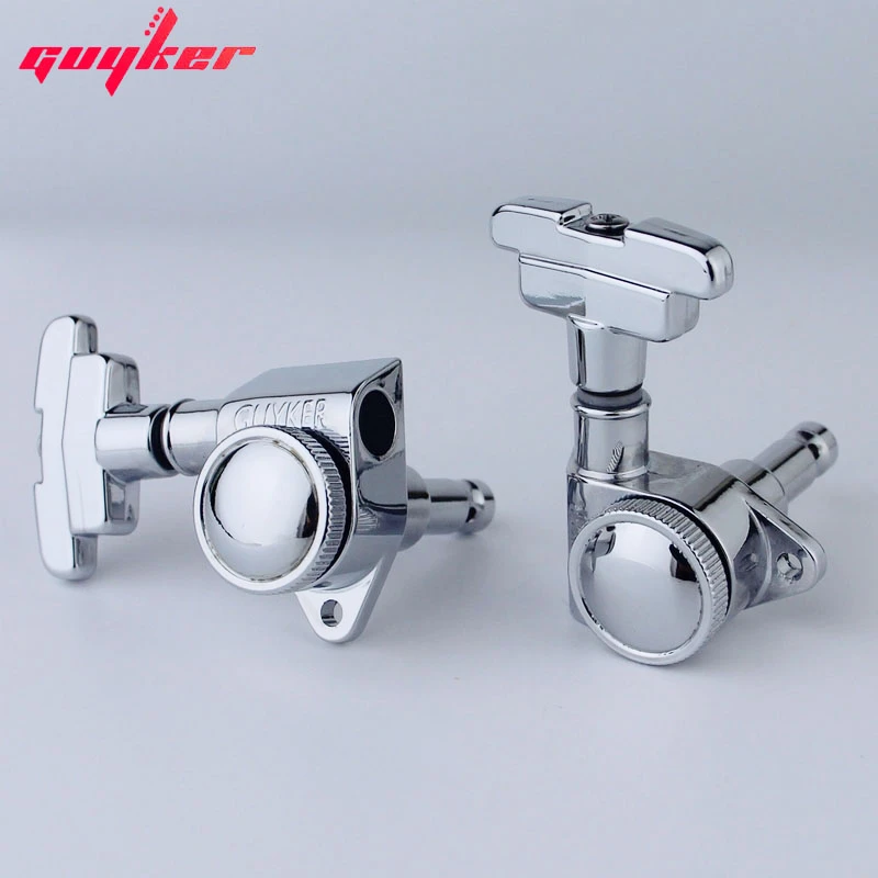 GUYKER 3R3L Guitar Tuning Pegs Lock String Tuner Machine Heads Art Deco Rotomatic Imperial Style Head