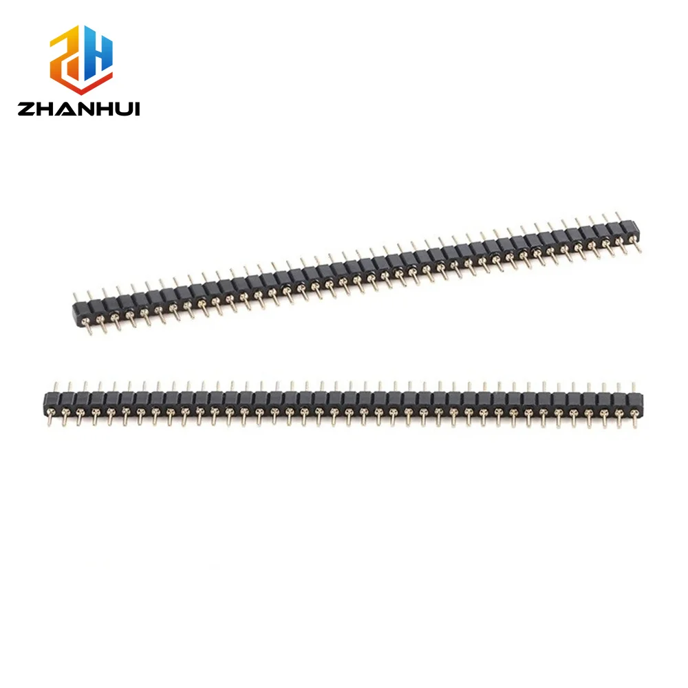 5/10Pcs 1x40 Pin Header Strip, 2.54mm Pitch Gold Plated Single Row Straight Male PCB Connector