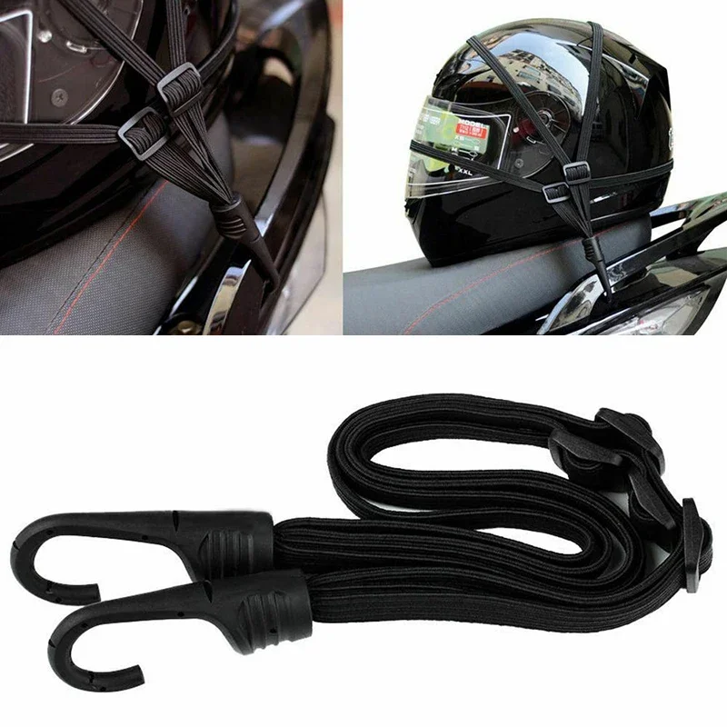 Motorcycle Luggage Helmet Rubber Rope Belt Cord Elastic Strap With Hook Motorcycle Helmet Straps Motorcycle Accessories