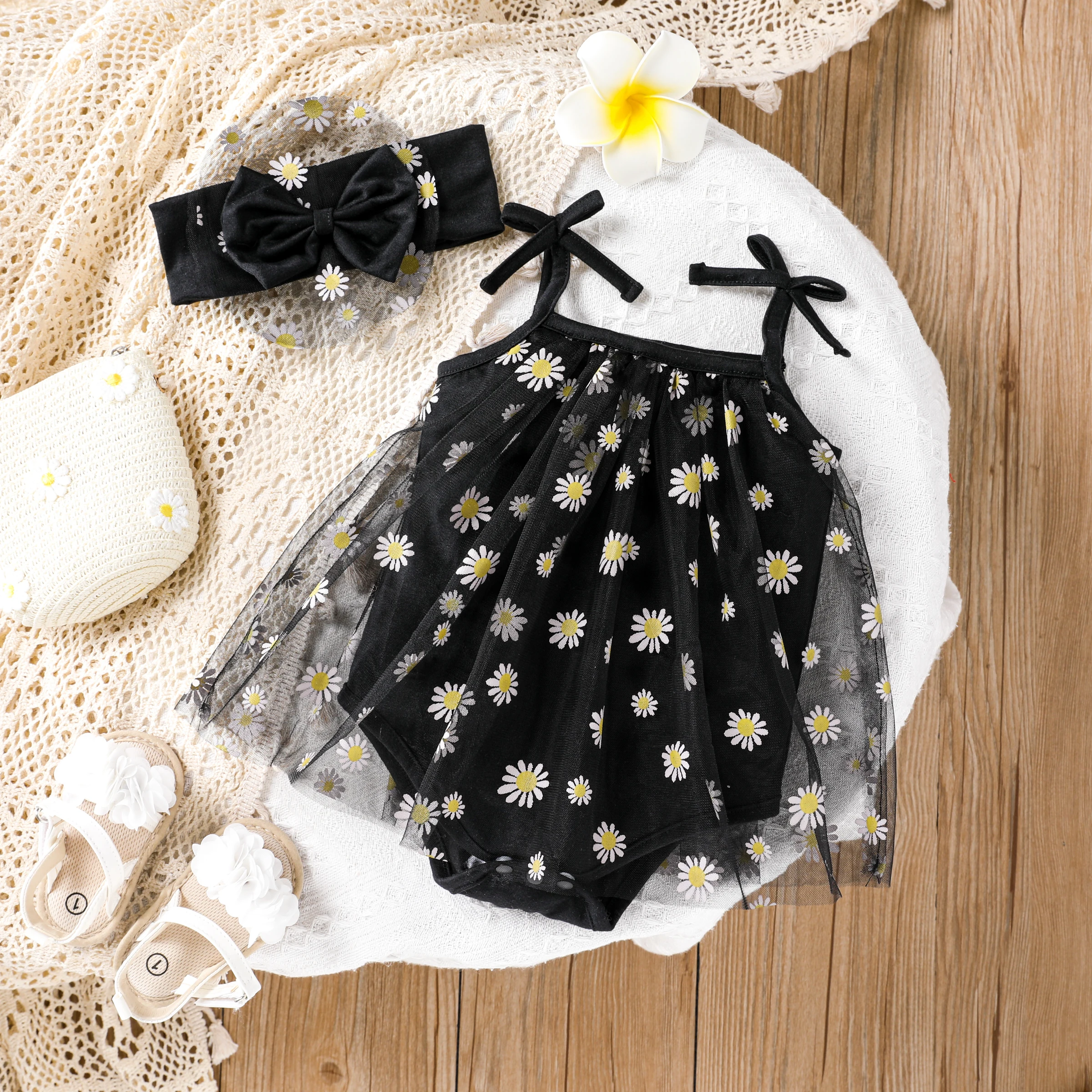 

PatPat 2pcs Baby Girl Sweet Little Daisy Dresses