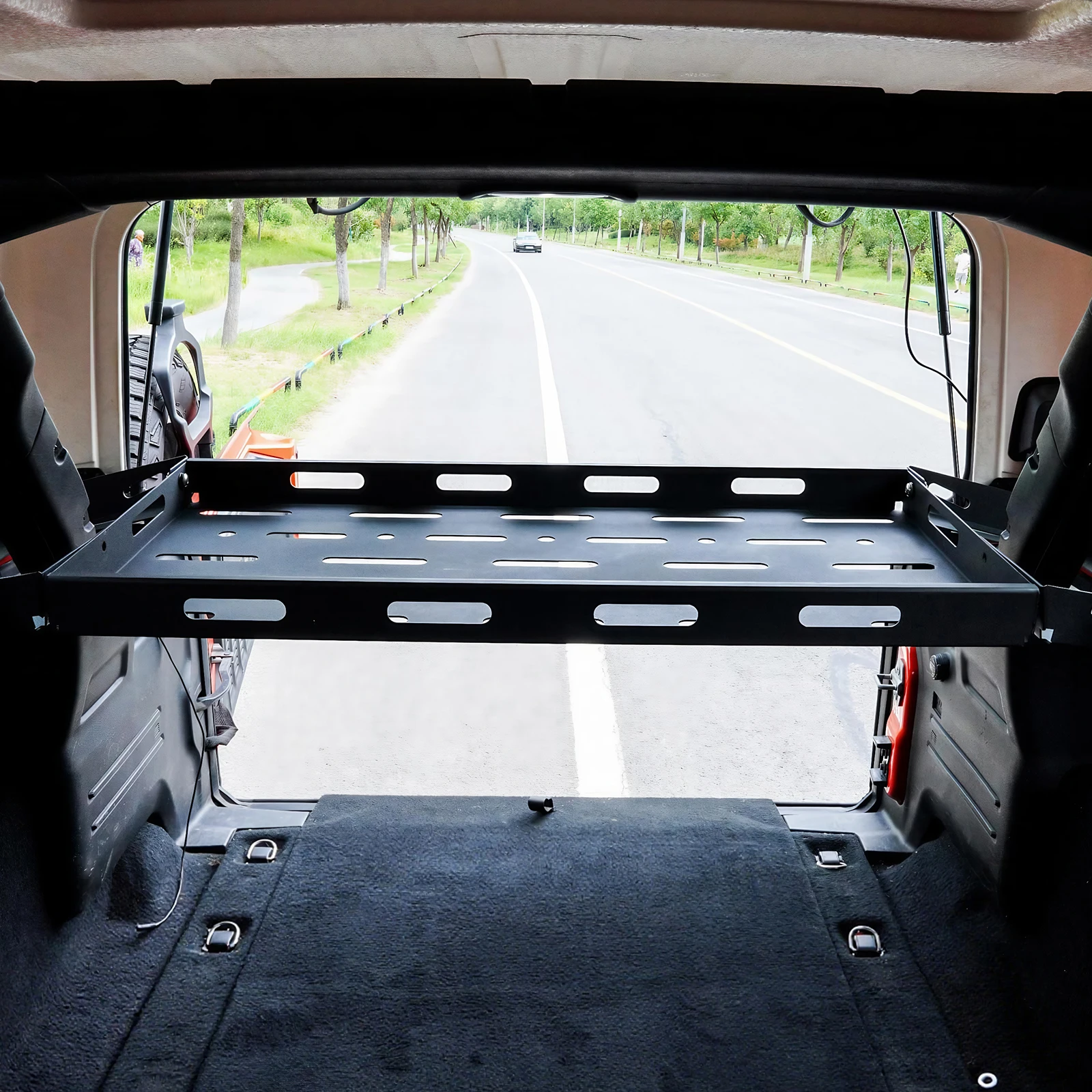 Estante de carga para maletero trasero, bandeja de cesta, estante de almacenamiento para maletero Interior, cesta de carga trasera apta para Jeep Wrangler JL