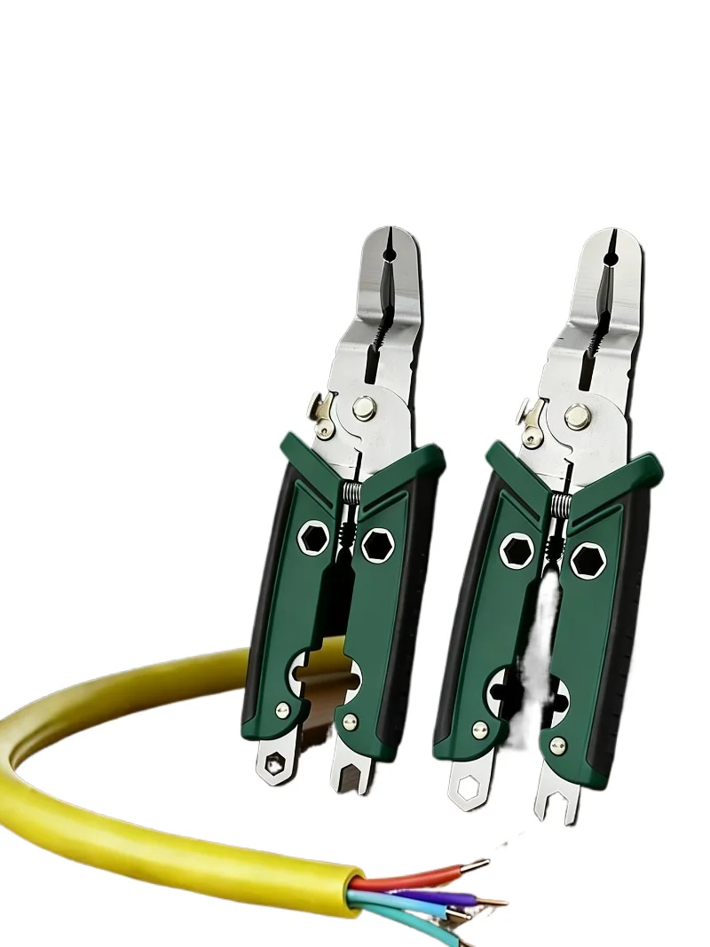 New Heavy-Duty Car Clip Pliers Multi-Function Wire Stripper Cutter Tool for Electrician & Auto Fastener Removal