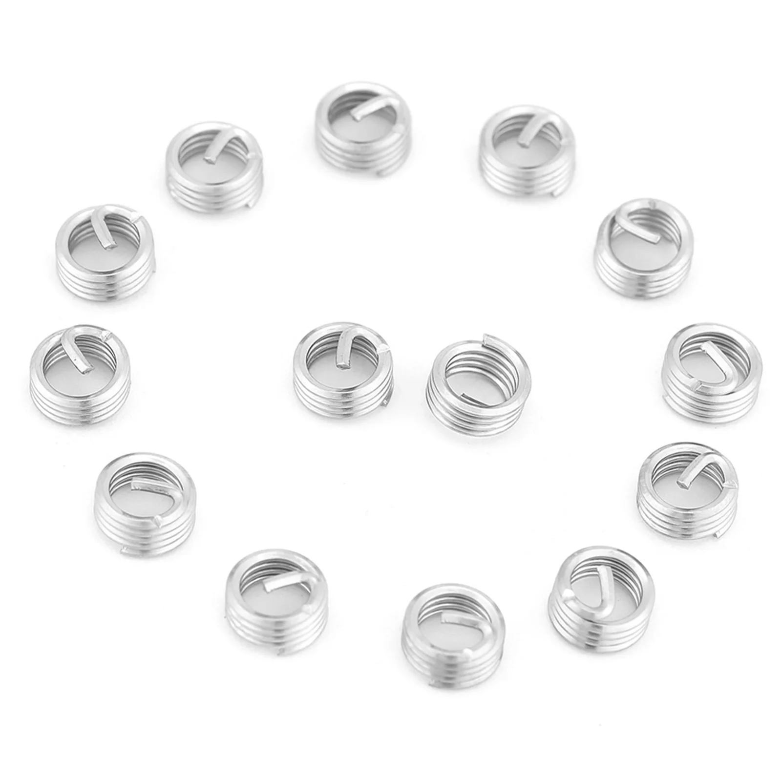 Screw Thread Insert Stainless Steel Coiled Wire Helical Screw Thread Inserts M6 x 1.0 x 1D Length Thread Repair Insert