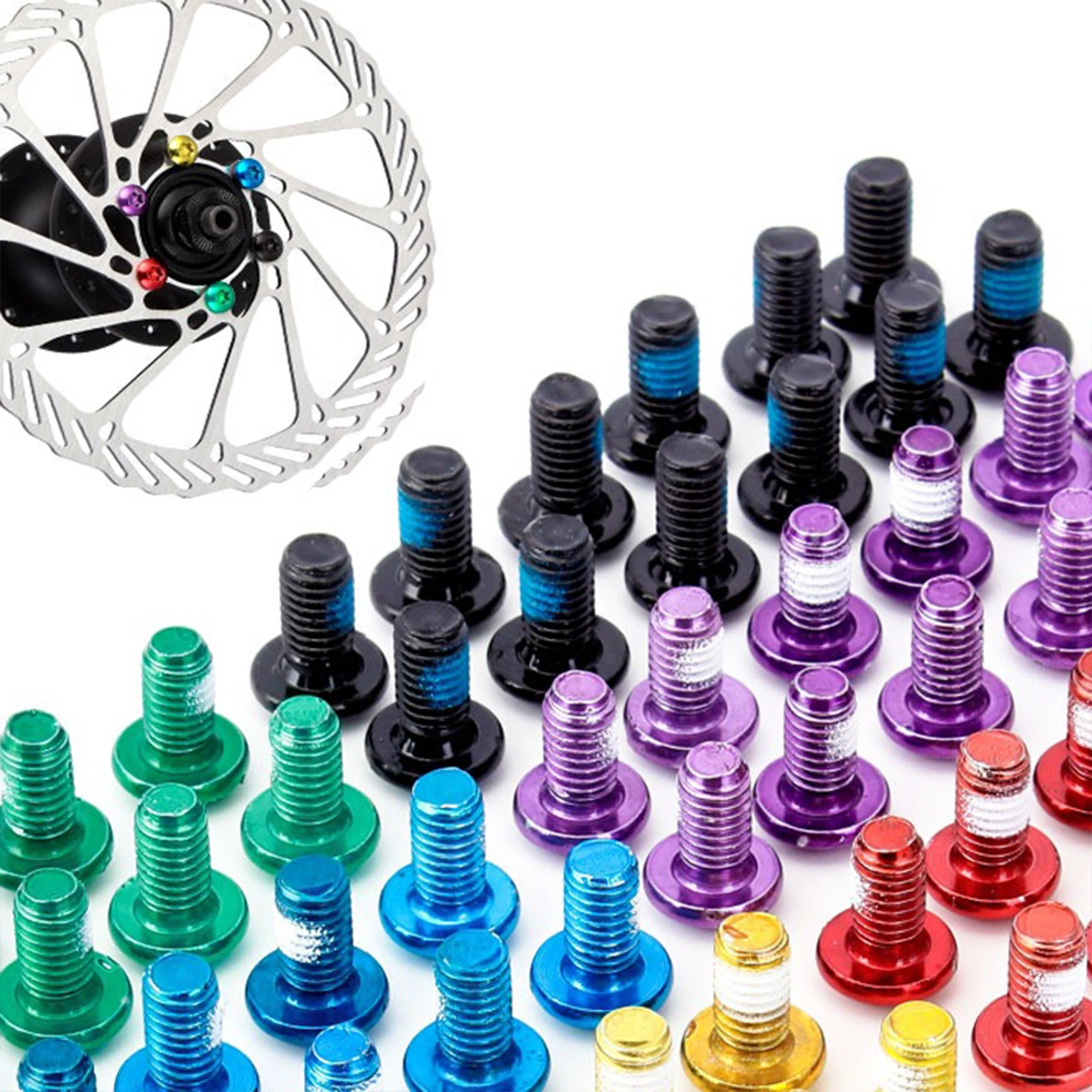 AliExpress NONE 12pcs/set  Bicycle Disc Brake Rotor Bolts, Stainless Steel MTB Bike T25 Torx M5x10mm Screws for Mountain Bike Disc Brakes